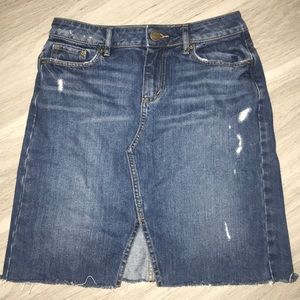 Loft jean high waisted skirt